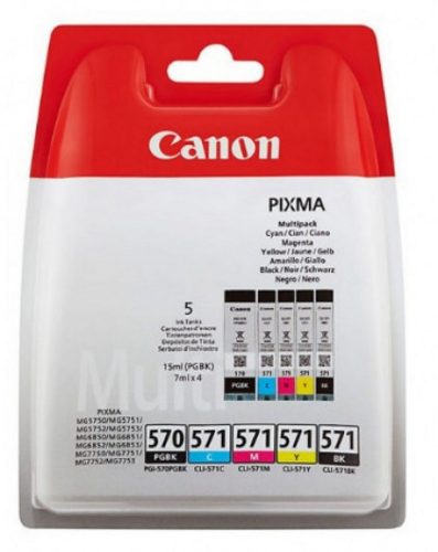 Canon PGI-570 + CLI-571 Tintapatron Multipack 1x15 ml + 4x7 ml