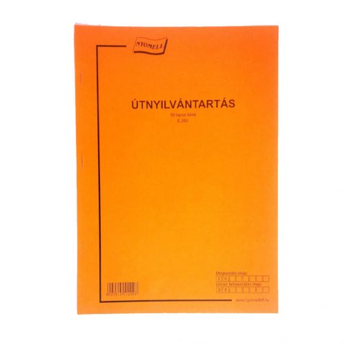 E.250 ÚTNYILVÁNTARTÓ, 50 LAPOS, A/4