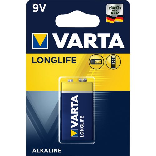 Elem 9V-os 6LR61 E longlife 1db/csomag VARTA