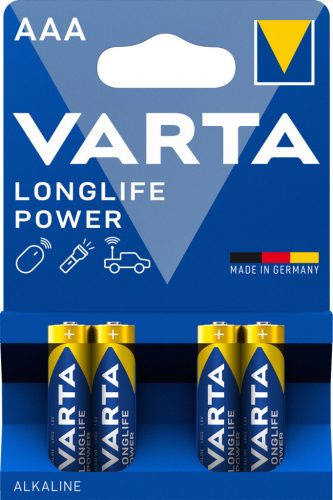 ELEM AAA MIKRO LR03 VARTA LONGLIFE POWER 4DB/CSOMAG