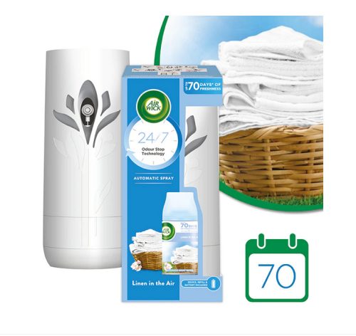 Légfrissítő készülék utántöltővel 250 ml. AirWick Freshmatic Friss Ruha