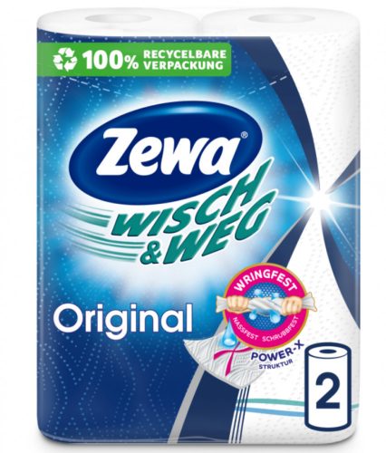 Háztartási papírtörlő 2 rétegű 4 tek/csomag Wish&Weg Original Zewa