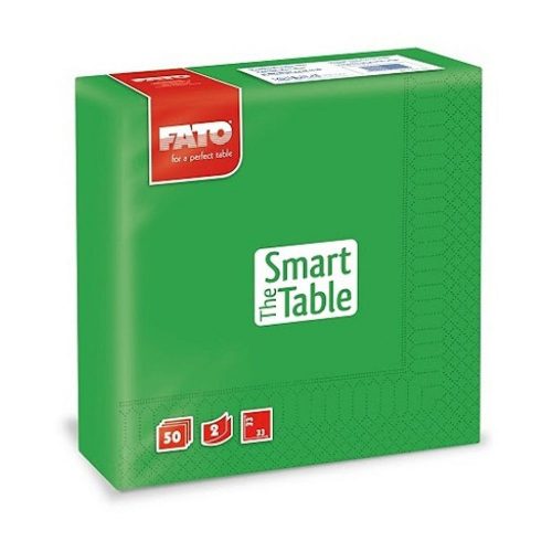 Szalvéta 2 rétegű 33x33 cm 50 lap/cs Fato Smart Table smaragdzöld