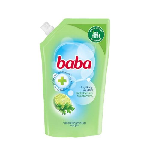 Folyékony szappan utántöltő 500 ml antibakteriális lime Baba