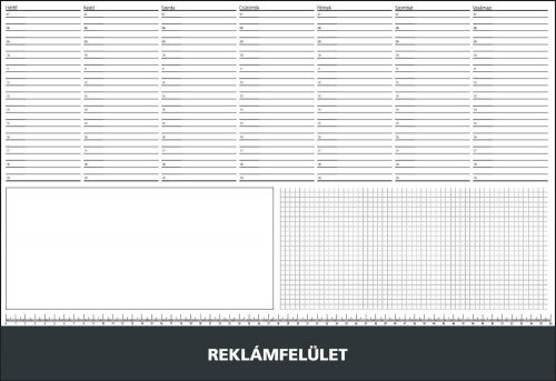 Asztali könyöklő fehér lapokkal fekete műbőrcsíkkal 570 x 390 mm  Realsystem 2025.