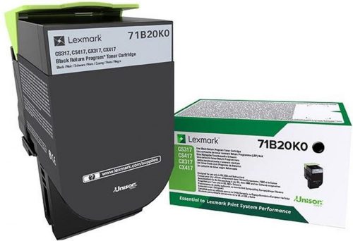 Lexmark CS/CX/317/417/517 Return Toner Black 3K (Eredeti) 71B20K0