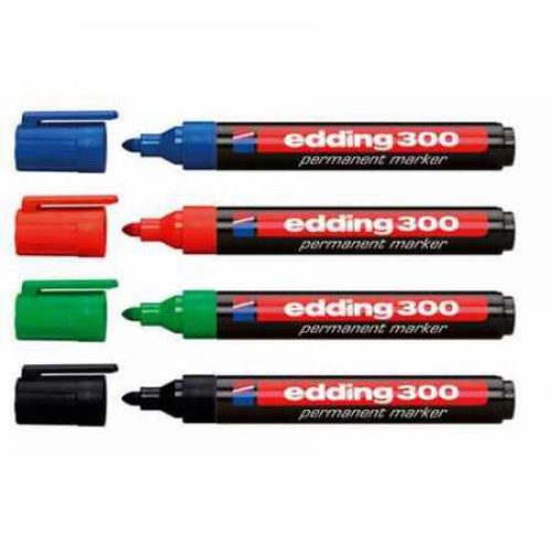 Permanent marker 1,5-3mm kerek EDDING 300 piros 