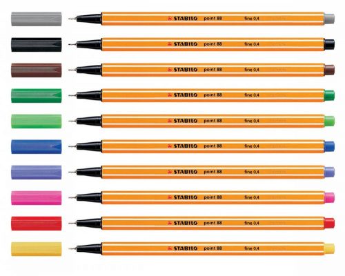 TŰFILC 0,4MM 88/40 PIROS STABILO POINT 88