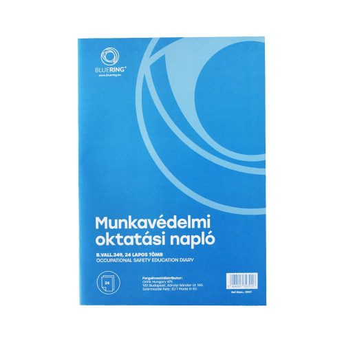 MUNKAVÉDELMI OKTATÁSI  NAPLÓ 24 LAPOS A/4 ÁLLÓ NAVIGATOR B.VALL.349