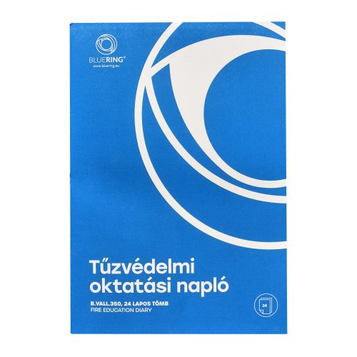 TŰZVÉDELMI OKTATÁSI NAPLÓ 24 LAPOS A/4 ÁLLÓ NAVIGATOR B.VALL.350