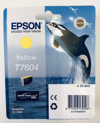 Epson T7604 Tintapatron Yellow 25,9ml