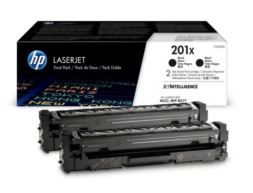 HP CF400XD Toner Black 2*2.800 oldal kapacitás No.201X