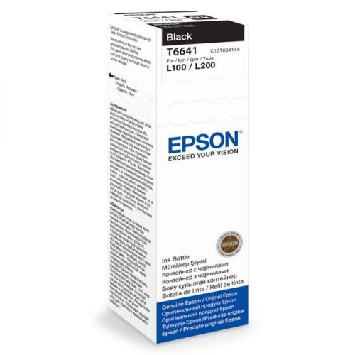 Ink EPSON T6641 dye black 70ml EREDETI (C13T66414A)