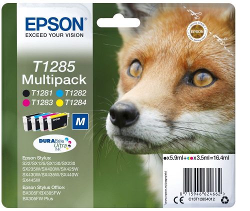 EPSON T1285 TINTAPATRON MULTIPACK BLACK/CYAN/MAGENTA/YELLOW EREDETI