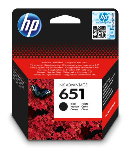 HP 651/C2P10AE TINTAPATRON BLACK EREDETI