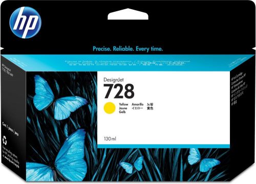 HP 728/F9J65A TINTAPATRON YELLOW EREDETI 130 ML