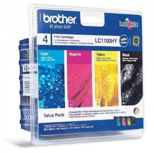 Brother LC1100HYBKCMY Tintapatron csomag BKCMY 21,6 ml + 3*10,1 ml