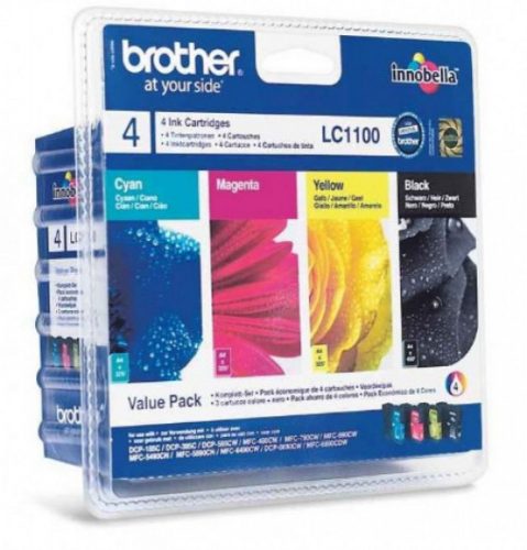 Brother LC1100BKCMY Tintapatron csomag BKCMY 12,1 ml + 3*5,5 ml