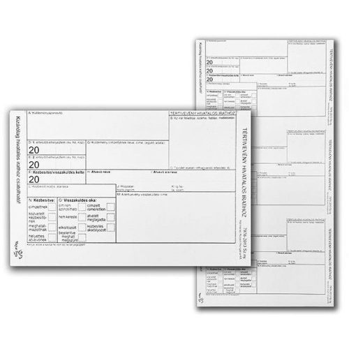 TÉRTIVEVÉNY SZILIKONOS RAGASZTÓCSÍKKAL 7976-2013 SZ.NY. HIVATALOS IRATOKHOZ 500DB/DOBOZ