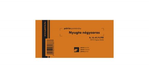 NYUGTA NÉGYSOROS 50X2 LAPOS NYOMELL B.15-41/V.R.SZ.