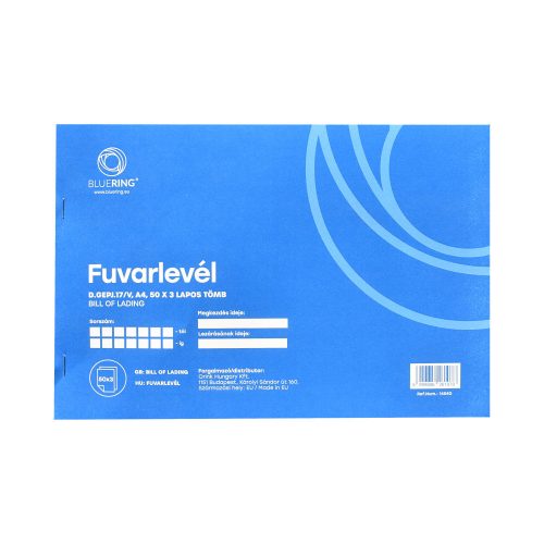 FUVARLEVÉL A4 50X3LAPOS FEKVŐ D.GEPJ.17/V/UJX 10DB/CSOM