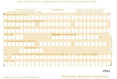 PFNY.71 HATÓSÁGI ÁTUTAL.MEGBIZÁS