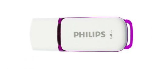 Pendrive 64GB USB 2.0 fehér-lila  PHILIPS Snow Edition