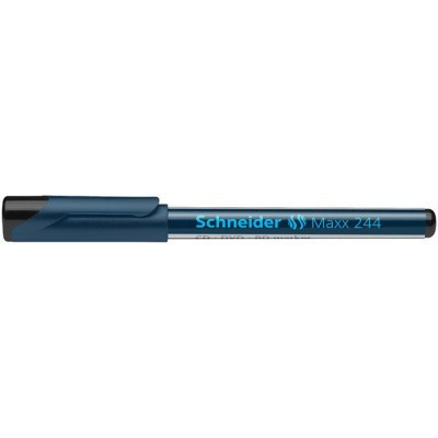 Alkoholos marker, CD/DVD, 0,7 mm, SCHNEIDER "Maxx 244", fekete